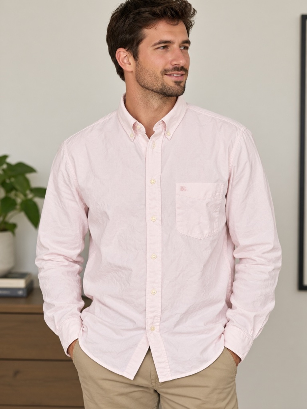BURBERRY London Button Down Dress Shirt Men’s XL Pink